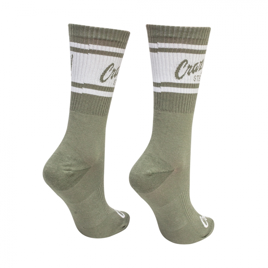 Vysoké športovní ponožky zelené olive